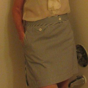 Sport Haley Navy n White Pinstripe Sailor Mini Skirt, size 8